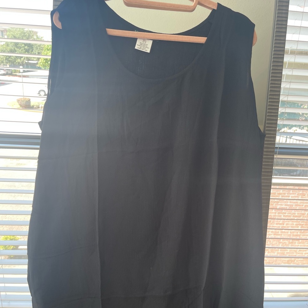 Ulla Popken Black Sleeveless Top